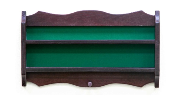 Полка для шаров навесная из массива ясеня (цвет махагон)